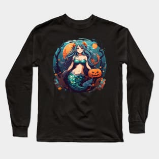 Pretty Little Halloween Mermaid Long Sleeve T-Shirt